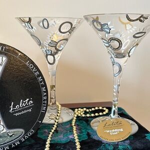 💍💍💍 New! Lolita Wedding Martini Glasses - pair (2)